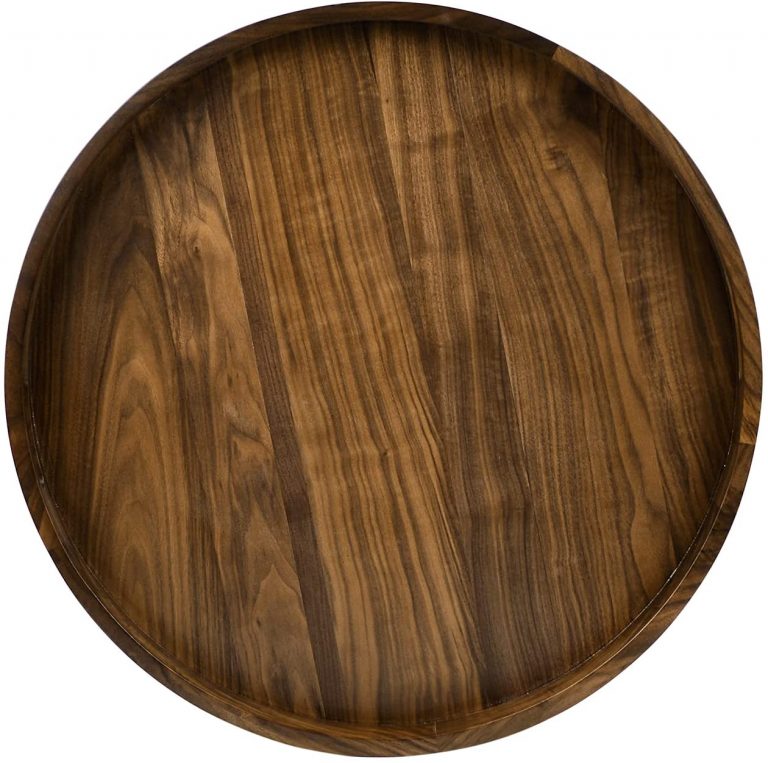 24 inch round wooden tray